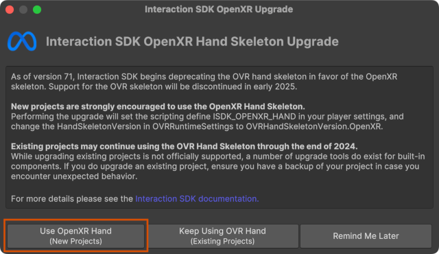 Hand Skeleton SDK