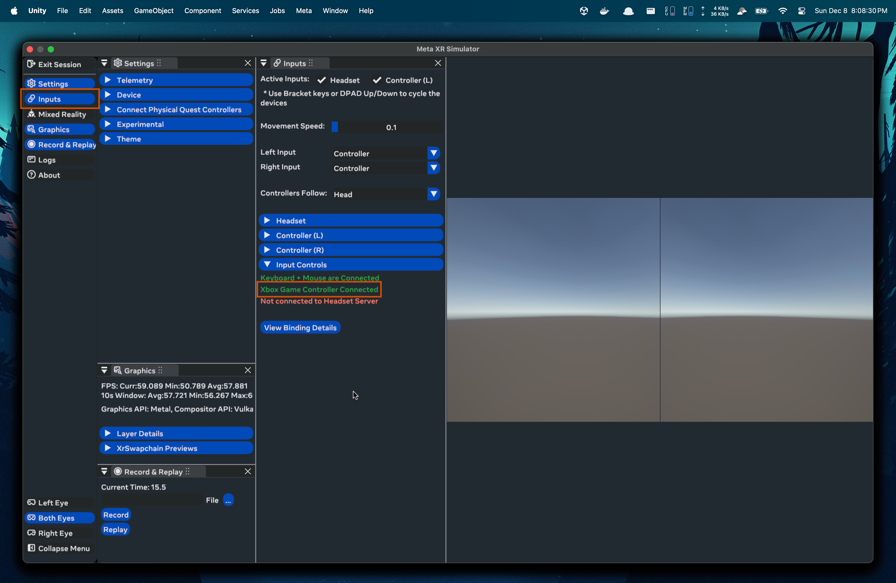 Xbox Controller Connected